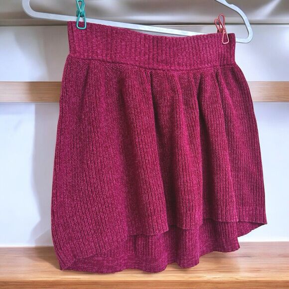 Mossimo Knit Pink Y2K Size S Hi-Low Sweater Skirt Short Casual Mini Rocker Punk - Picture 4 of 11